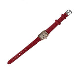 Relógio feminino retangular vermelho