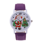 Relógio vintage de natal púrpura