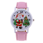Relógio vintage de natal rosa
