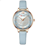Relógios vintage femininos cinto azul claro