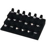 Suporte de anéis preto 18 anéis