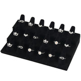 Suporte de anéis preto 18 anéis
