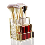 Suporte de armazenamento para cosméticos dourado