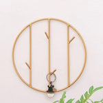 Suporte de chaves dourado