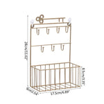 Suporte de chaves industrial dourado