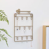 Suporte de chaves metálico dourado