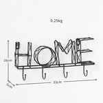 Suporte de chaves na moda home - preto