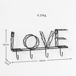 Suporte de chaves na moda love - preto