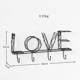 Suporte de chaves na moda love - preto