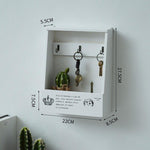 Suporte de chaves vintage em madeira branco