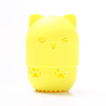 Suporte para esponja de maquilhagem gato amarelo
