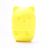 Suporte para esponja de maquilhagem gato amarelo