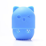 Suporte para esponja de maquilhagem gato azul