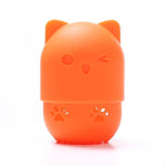 Suporte para esponja de maquilhagem gato laranja