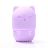 Suporte para esponja de maquilhagem gato púrpura
