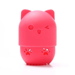 Suporte para esponja de maquilhagem gato vermelho