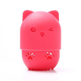 Suporte para esponja de maquilhagem gato vermelho