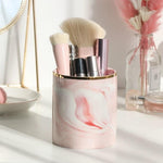 Suporte retro para pincéis de maquilhagem rosa
