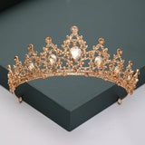 Tiara dourada com strass valor por defeito título