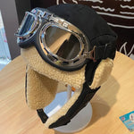 Ushanka aviador com óculos