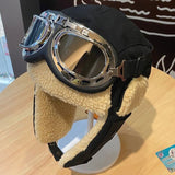 Ushanka aviador com óculos