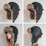 Ushanka aviador de pele