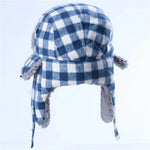 Ushanka azul e branco título por defeito