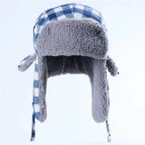 Ushanka azul e branco título por defeito