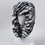 Ushanka com padrão de zebra título por defeito
