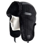 Ushanka de couro preto