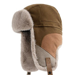 Ushanka de couro vintage título por defeito