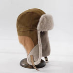 Ushanka de couro vintage título por defeito