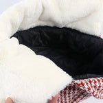 Ushanka rosa e branco título por defeito