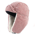 Ushanka rosa e branco título por defeito